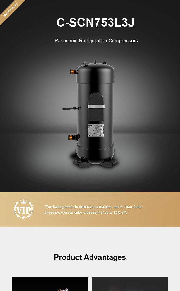 Panasonic Compressor C-SCN753L3J, technical parameters pdf, structure diagram